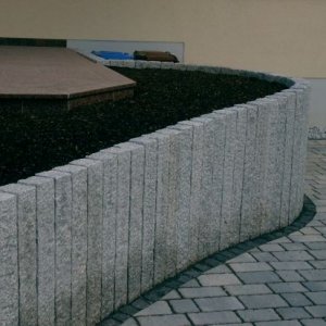 Natursteinpalisaden 12/12 cm Granit royalgrau