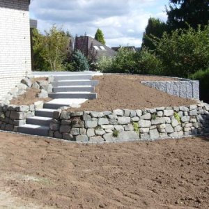 Trockenmauer Basalt, Größe&nbsp; 20-40 cm