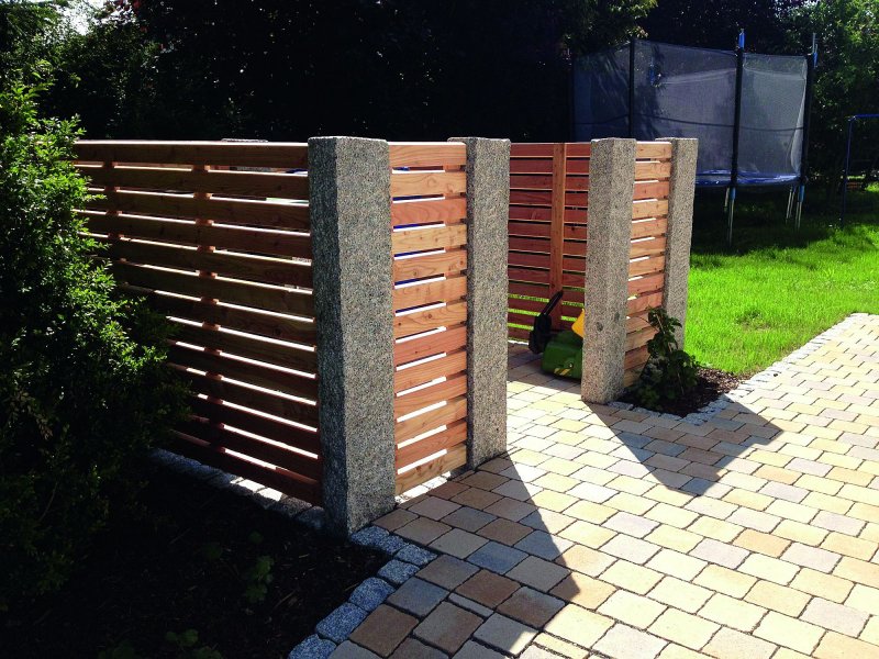 Zaun Granit Holz